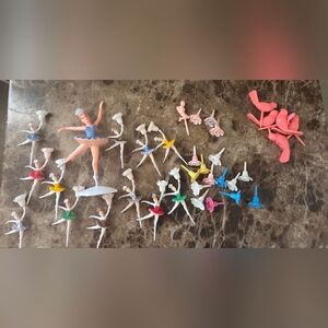 Antique cake topper lot 1950s some 60s ballerinas